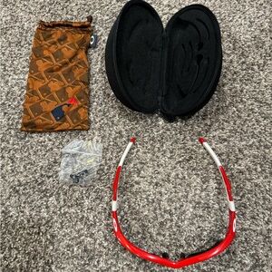 Oakley Flak Jacket Sunglasses. Red and White. MLB